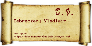 Debreczeny Vladimir névjegykártya